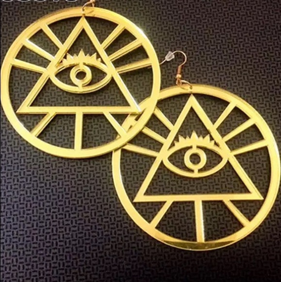 Evil eye earrings jewelry festival rave fringe edc - Picture 4 of 8